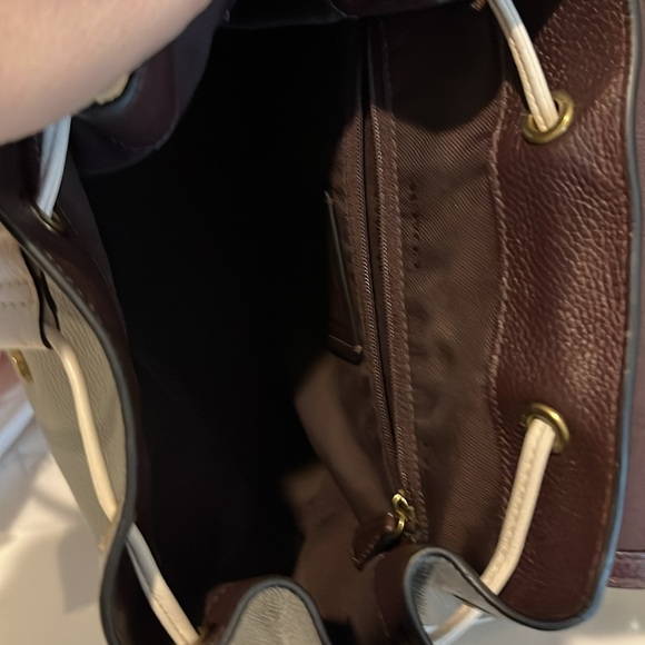 COACH Colorblock Snake Print Leather Evie backpack EUC - Picture 10 of 13